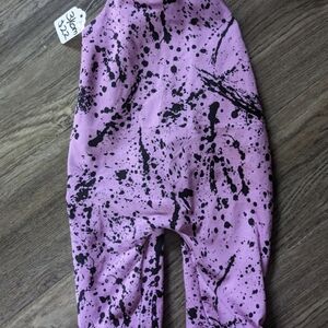 Pink and Black Splatter Print Jumpsuit 3/6 M
